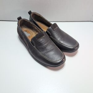 Naturalizer Fragrance Loafers Women's 7M Pebbled Brown Leather